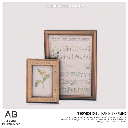 Second Life Marketplace Atelier Burgundy . Norwich Set . Leaning